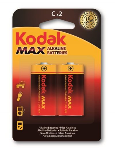KODAK  Lot de 2 Piles alcaline MAX LR14/C - 1,5V 
