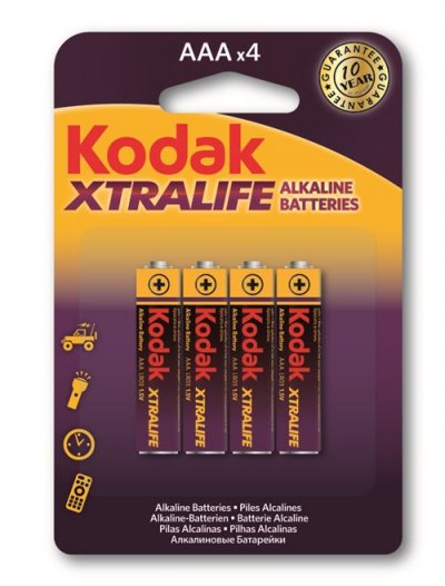 KODAK  Lot de 4 Piles alcaline XTRALIFE LR03/AAA - 1,5V 