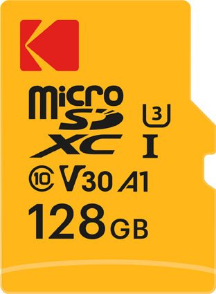 KODAK  Micro Carte M&eacute;moire SD 128Go UHS-I U3 V30 A1 - Ultra Performance
