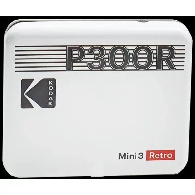 KODAK  Mini 3 Retro 4PASS Imprimante Photo Portable (7,6x7,6cm) - Blanc