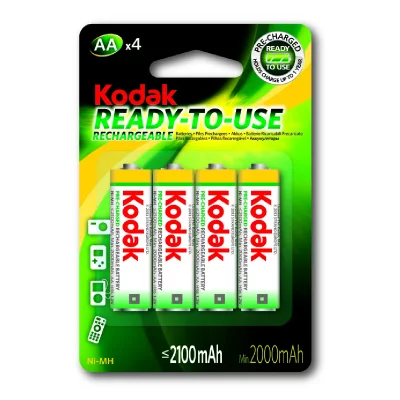 KODAK  Ni-mh Aa Lr6 2100 Mah Rechargeable Batteries 4 Units Vert