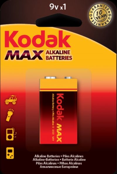KODAK  Pile alcaline MAX 6LR61 - 9V 