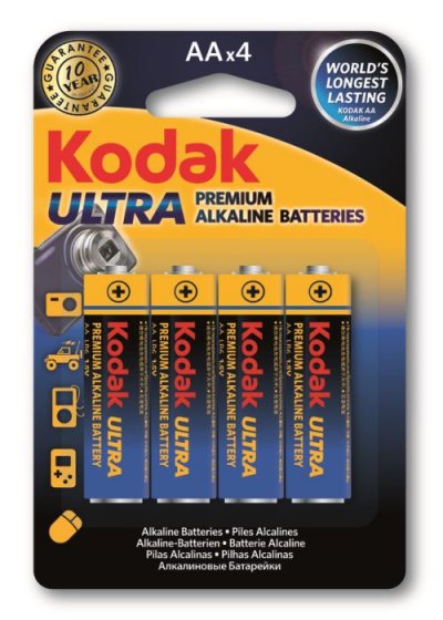 KODAK  - Pile - Ultra Premium Alcaline - AA / LR06 - Pack de 4 