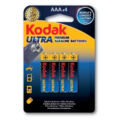 KODAK  - Pile - Ultra Premium Alcaline - AAA / LR03 - Pack de 4 