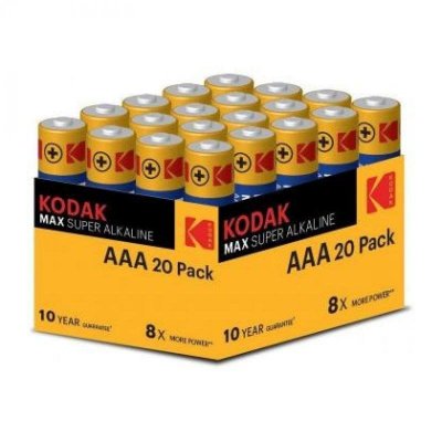 KODAK  Piles Alcalines Max Aaa Lr6 20 Unit&eacute;s One Size Multicolour