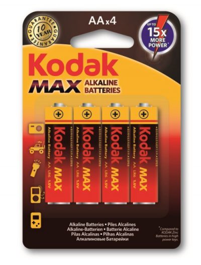 KODAK  - Piles - MAX Alcaline - AA / LR06 - pack de 4 