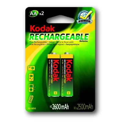 KODAK  Rechargeable Aaa 2600mah Nimh 2 Units Batteries Vert