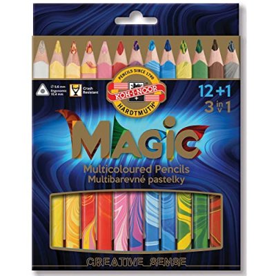 KOH I NOOR Koh-I-Noor MAGIC Jumbo Crayon de Couleur Triangulaire (Lot de 13)