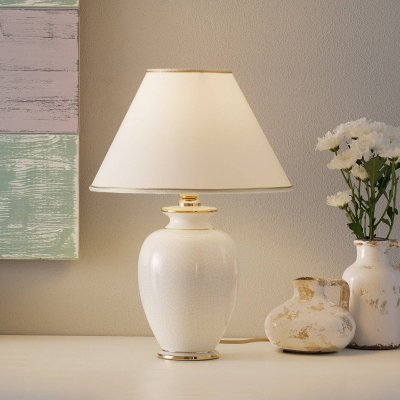 AUSTROLUX KOLARZ Giardino Craclee lampe &agrave; poser, cr&egrave;me 30&nbsp;cm