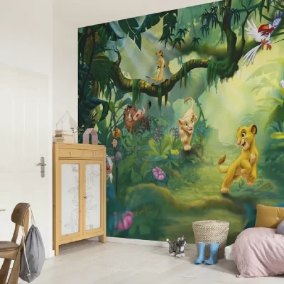KOMAR  Papier Peint de Photo, 368cm x 254cm, Roi Lion Jungle