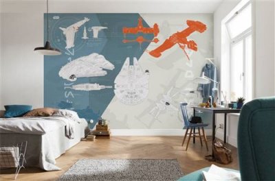 KOMAR  Photo Murale, 368cm x 254cm, Star Wars Technical Plan