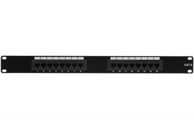 CONECTICPLUS KOMELEC Panneau de brassage ethernet rj45 16 ports 19' 1u cat6 non blind&eacute; 