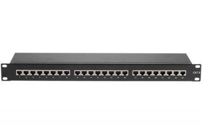 CONECTICPLUS KOMELEC Panneau de brassage ethernet rj45 24 ports 19' 1u cat6 blind&eacute;
