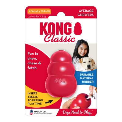 KONG COMPANY KONG Jouet &agrave; m&acirc;cher rebondissant en caoutchouc naturel Classic Extra Small - Rouge - Pour chien