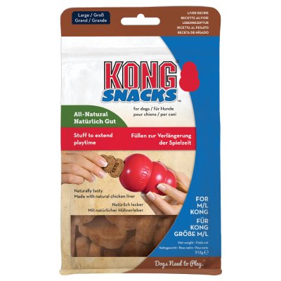 KONG  Snacks foie pour chien - Taille L : 4 x 312g (7g/friandise)