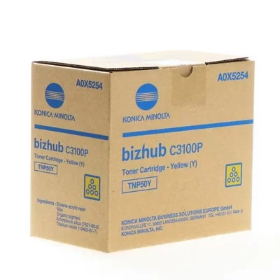 KONICA MINOLTA  TNP50Y Toner Jaune A0X5254 (TNP50Y)