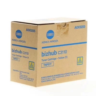 KONICA MINOLTA  TNP51Y Toner Jaune A0X5255 (TNP51Y)