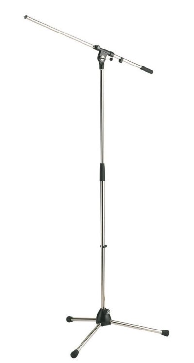 K&M Konig & meyer 21020 pied de micro nickel avec perche (r&eacute;glage silencieux)