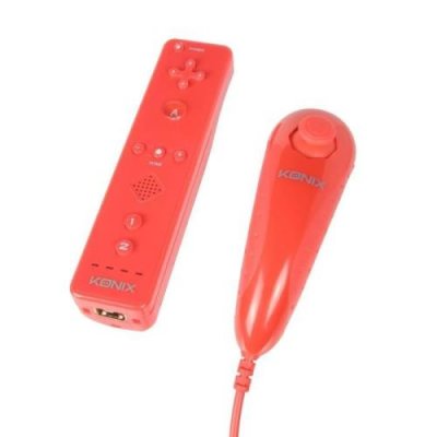 INNELEC Konix duo pack manette + joystick wii wii u rouge 3328170241731