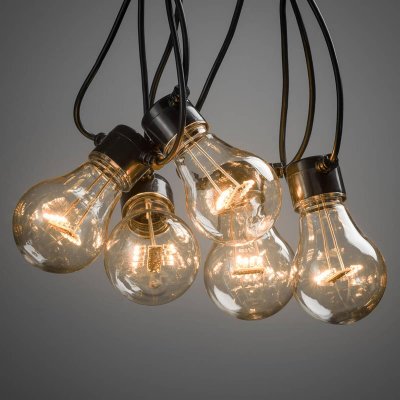 KONSTSMIDE CHRISTMAS Konstsmide 2374-800 Guirlande &agrave; LED pour Terrasses, Verre, 4 W, Clair