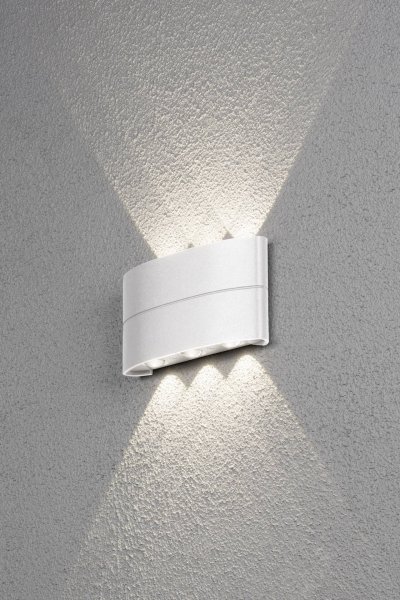 KONSTSMIDE  Applique d'ext&eacute;rieur LED Chieri, blanche, 6 lampes