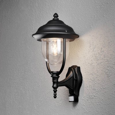 KONSTSMIDE  Applique ext&eacute;rieur noire Parma d&eacute;tecteur mvt