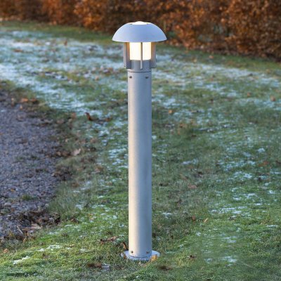 KONSTSMIDE  Borne lumineuse HEIMDAL en aluminium, gris argent&eacute;