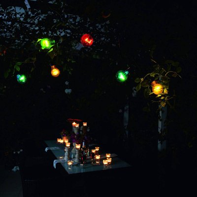 KONSTSMIDE CHRISTMAS  Guirlande Biergarten 20 ampoules LED color&eacute;es