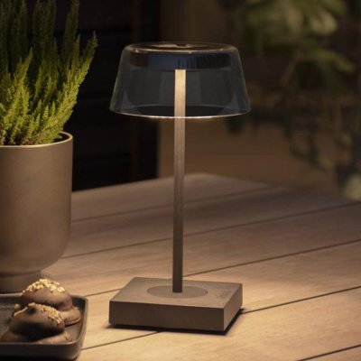 KONSTSMIDE  Lampe &agrave; poser LED Scilla avec USB, noire