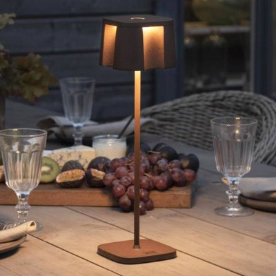 KONSTSMIDE  Lampe d&eacute;corative LED Nice port charge USB, rouille