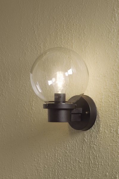 KONSTSMIDE  Nemi Capteur De Lumi&egrave;re Ext&eacute;rieur Basic Up Noir, Ip44