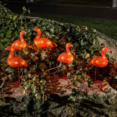 KONSTSMIDE SEASON  Lampe d&eacute;corative LED Flamingo en lot de 5
