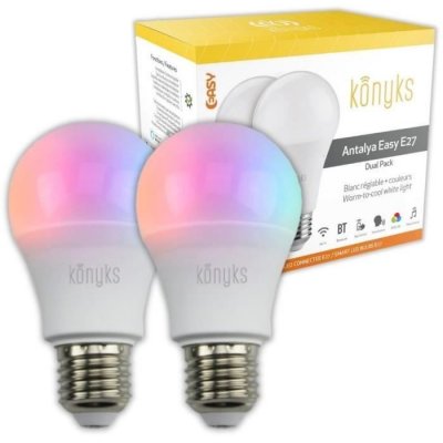 KONYKS  Antalya Easy - 2x Ampoules LED WiFi + Bluetooth RGB E27