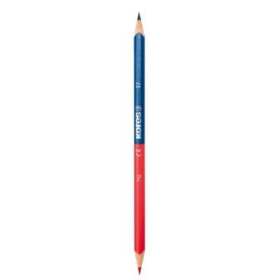 GENERIQUE Kores Etui 12 Crayons De Couleur Twin, Bleu / Rouge, Triangulaire