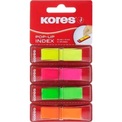 GENERIQUE Kores index marque-pages pop-up, 45 x 12 mm 4x40 assortis n45127
