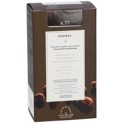KORRES  Aceite Arg&aacute;n Tinte Cabello Nro 4,77 Chocolate Oscuro 1ud