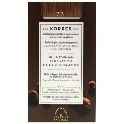 KORRES  Coloration Permanente Huile D'Argan Blond Dor&eacute; 7.3