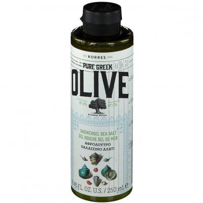 KORRES  Gel douche vert olive et sel de mer 250 ml, v&eacute;g&eacute;talien