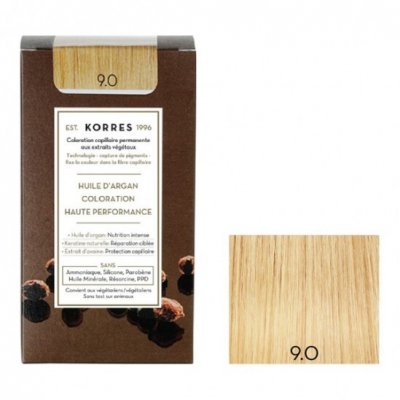 KORRES  Tinte Avanzado Aceite de Arg&aacute;n 9.0 Rubio Muy Claro