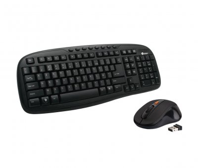 HEDEN KPC60WIFCA Ensemble clavier et souris optique Sans fils 2.4G Noir