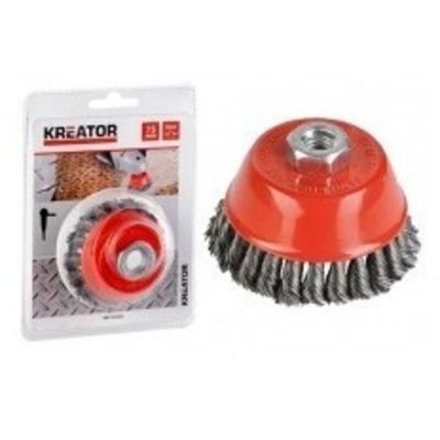 KREATOR  KRT150205 - Cepillo met&aacute;lico copa tr. m14 &oslash;100