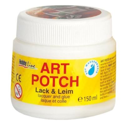 KREUL   vernis et colle de serviette art potch, mate, 150 ml noir