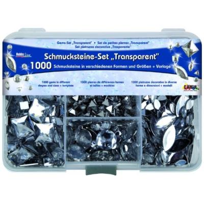 GENERIQUE Kreul set de pierres d&eacute;coratives hobby line transparent 49640