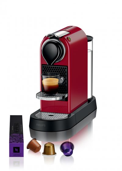 KRUPS  XN7415 Espresso Machine, 1260 W, 1 Liter, Rouge