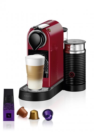 KRUPS  XN7615 Espresso Machine, 1260 W, 1 Liter, Rouge