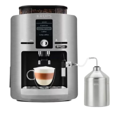 KRUPS  YY4201FD Expresso Broyeur 1450W 1.7L Thermoblock &Eacute;cran LCD Acier Inoxydable Argent