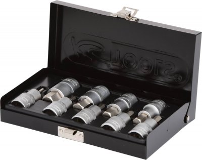 KS TOOLS  1/2"" jeu de douilles tournevis 6 pans int&eacute;rieur, courtes, 9