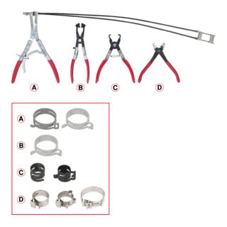 KS TOOLS  115.1104 - Jeu de 4 Pinces pour Colliers Auto Serrants