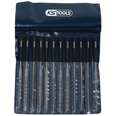 KS TOOLS  140.3050 Jeu de 12 limes &agrave; aiguilles, L.145mm
