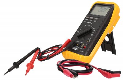 KS TOOLS  150.1480 Multim&egrave;tre avec prises de tests et pinces crocodile